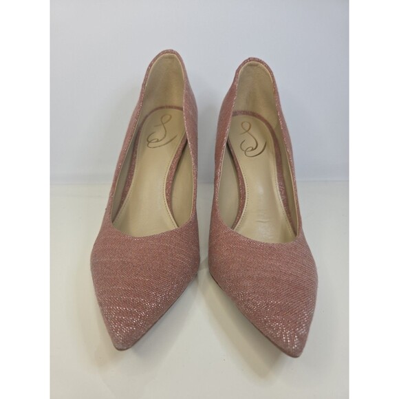 Sam Edelman Rose Sparkle Pointed Toe Barbie Stiletto Pumps Sz 8.5 Hoco Formal - Picture 2 of 9
